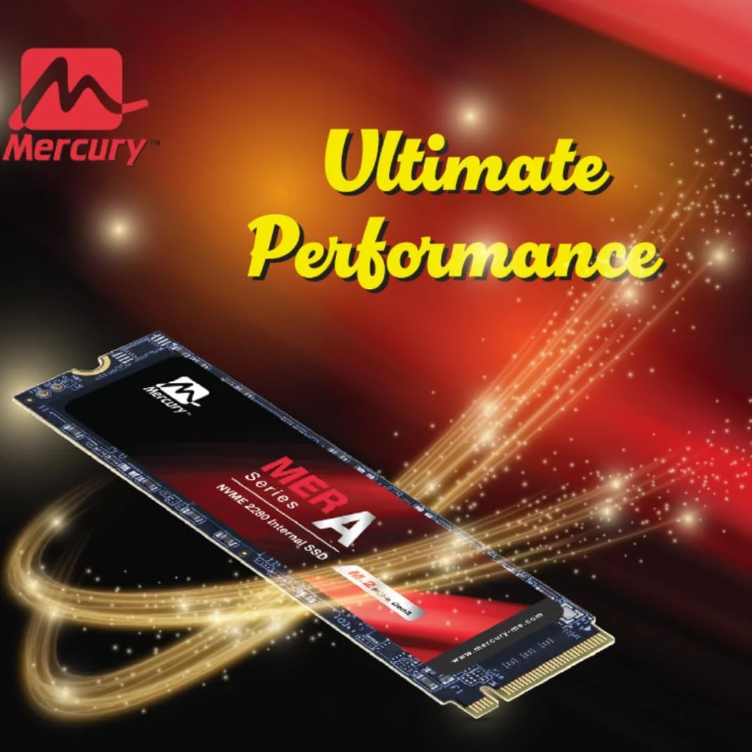 حافظه اس اس دی M.2 NVMe مرکوری سری MERA، PCIe Gen3 x4، 2280، سرعت خواندن 3400 مگابایت بر ثانیه، سرعت نوشتن 3100 مگابایت بر ثانیه (1 ترابایت)