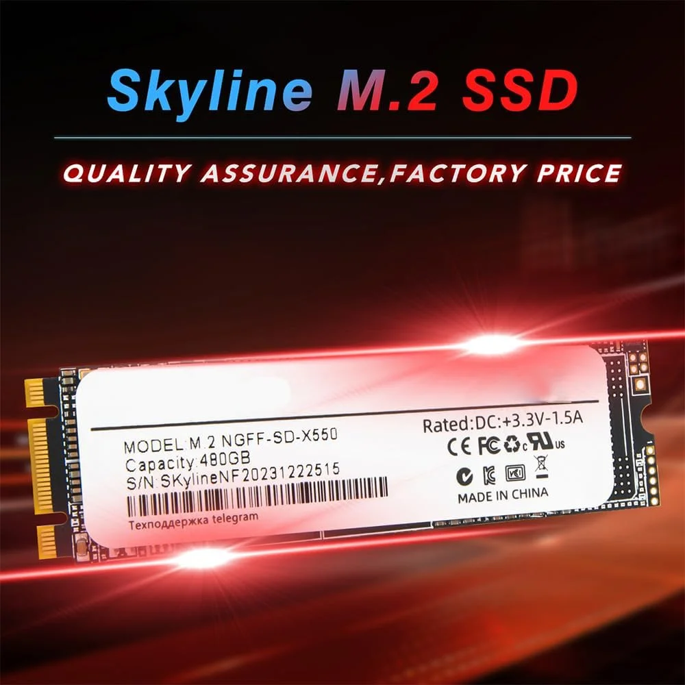 درایو حالت جامد داخلی 2 ترابایتی Morelian SSD، M.2 NGFF - تا 520 مگابایت بر ثانیه، با فناوری فلش سه بعدی TLC، سازگار با دسکتاپ/لپ تاپ/نوت بوک