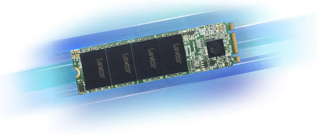 حافظه اس اس دی داخلی Lexar NM100 M.2 2280 SATA III 6Gb/s با سرعت خواندن 550 مگابایت بر ثانیه و سرعت نوشتن 440 مگابایت بر ثانیه (128 گیگابایت)