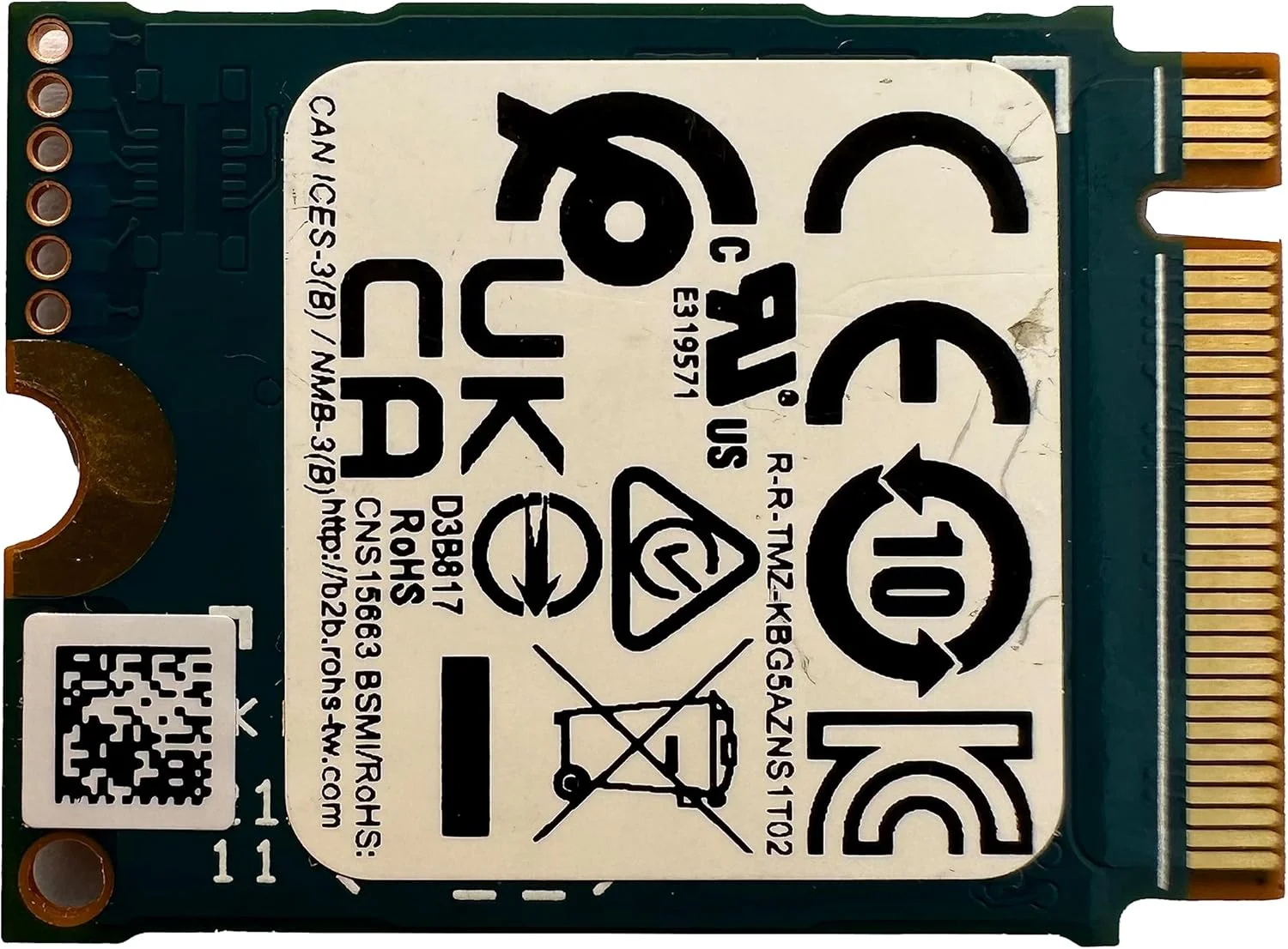 درایو حالت جامد KIOXIA SSD با ظرفیت 512 گیگابایت، M.2 2230 30mm NVMe PCIe 4.0 Gen 4 x 4 BG5 (OEM)