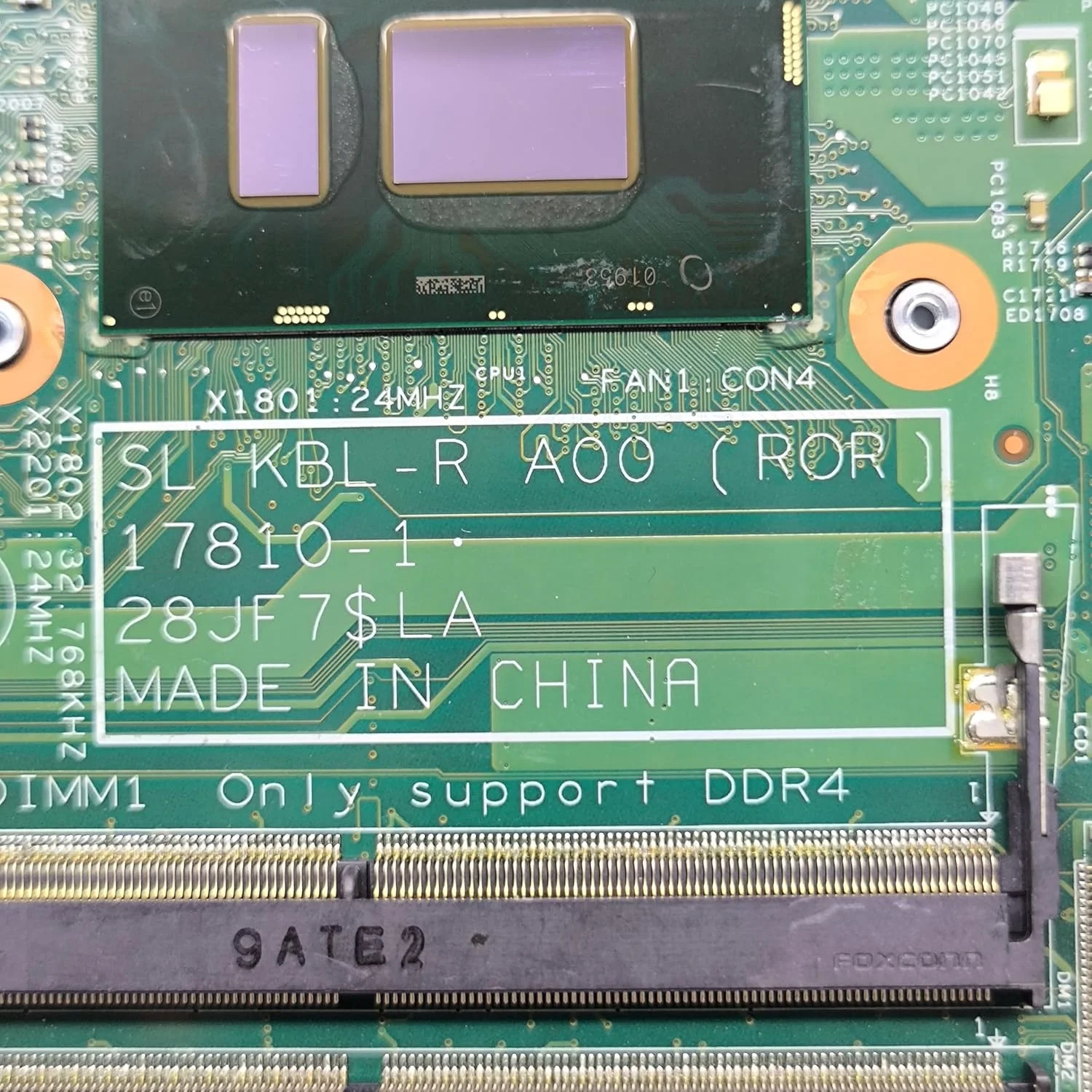 مادربرد جایگزین لپ تاپ SL KBL-R A00 (ROR) 17810-1 برای Dell Latitude 3390 2-in-1 با پردازنده i3-7020U شماره قطعه 0J8NR3 J8NR3 مادربرد جایگزین لپ تاپ SL KBL-R A00 (ROR) 17810-1 برای Dell Latitude 3390 2-in-1 با پردازنده i3-7020U شماره قطعه 0J8NR3 J8NR3