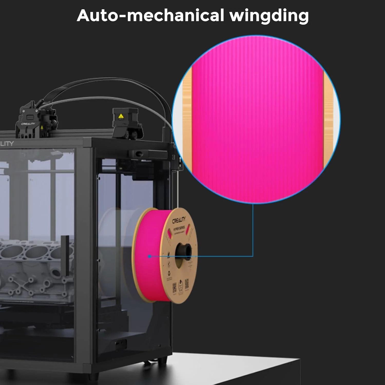 فیلامنت PLA هایپر کامگرو، چاپ 10 برابر سریعتر، فیلامنت پرینتر سه بعدی با سرعت بالا 30-600 میلی متر بر ثانیه، برای Creality K1، K1 Max، Bambu Lab X1، Bambu Lab P1P، Ankermake M5، Flashforge Guider 3 Ultra، FLSUN V400