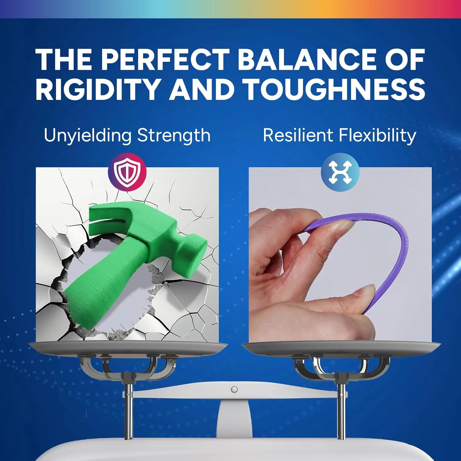 فیلامنت PLA Plus (PLA+) اوورچر 1.75 میلی‌متر، قوی‌تر و بادوام‌تر، فیلامنت چاپگر سه بعدی با چقرمگی حرفه‌ای 1 کیلوگرم (2.2 پوند)، دقت بالا +/- 0.02 میلی‌متر، بدون گره (مشکی)