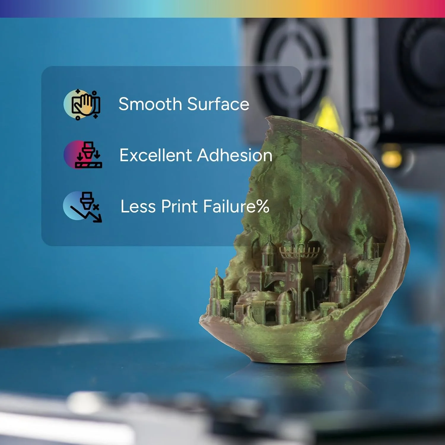 فیلامنت پرینتر سه بعدی PLA آسان OVERTURE، 1.75 میلی متر، قرقره مقوایی 1 کیلوگرمی (2.2 پوند)، دقت ابعادی +/- 0.02 میلی متر، مناسب برای اکثر پرینترهای FDM (سبز کاجی آسان)