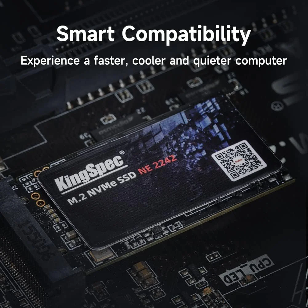 درایو حالت جامد داخلی KingSpec 256GB M.2 NVMe SSD، 2242 PCIe Gen3x2 برای لپ تاپ/نوت بوک (2242, 256GB) درایو حالت جامد داخلی KingSpec 256GB M.2 NVMe SSD، 2242 PCIe Gen3x2 برای لپ تاپ/نوت بوک (2242, 256GB)