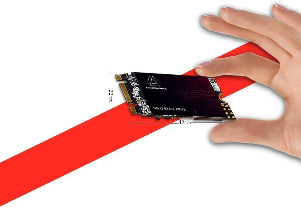 درایو حالت جامد داخلی M.2 2242 SSD 128GB Ngff کینگ شارک، هارد درایو با عملکرد بالا برای لپ تاپ رومیزی SATA III 6Gb/s شامل SSD (128GB, M.2 2242)