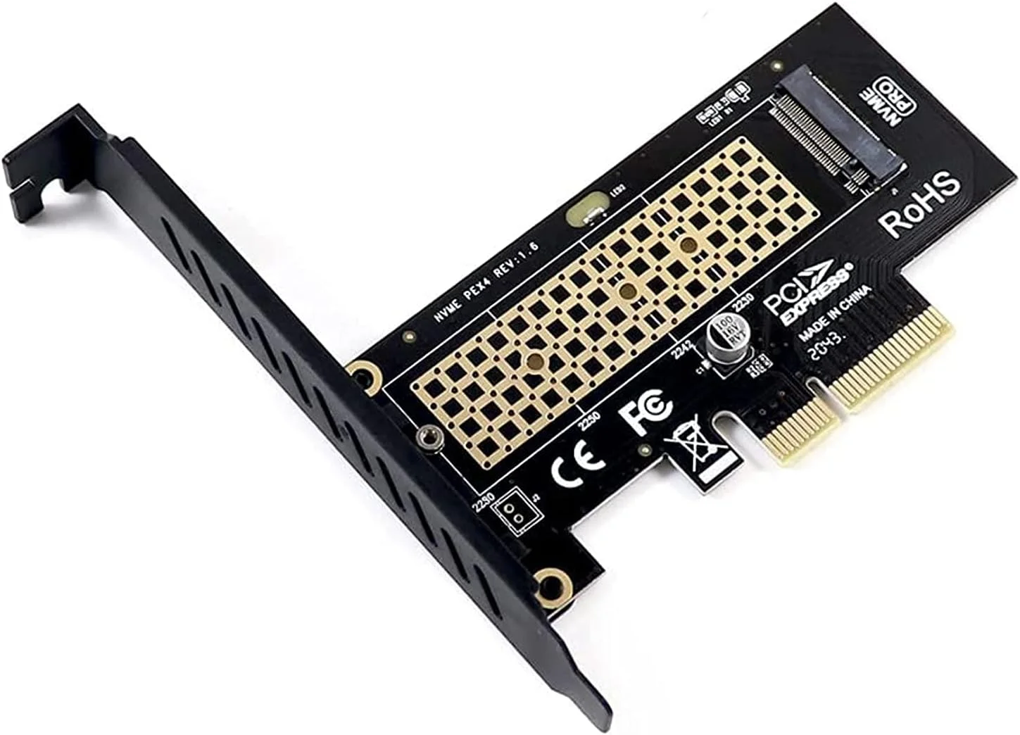 کارت توسعه M.2 NVMe SSD به PCIe 4.0 مدل 2280 2260 2242 2230 با نشانگر LED