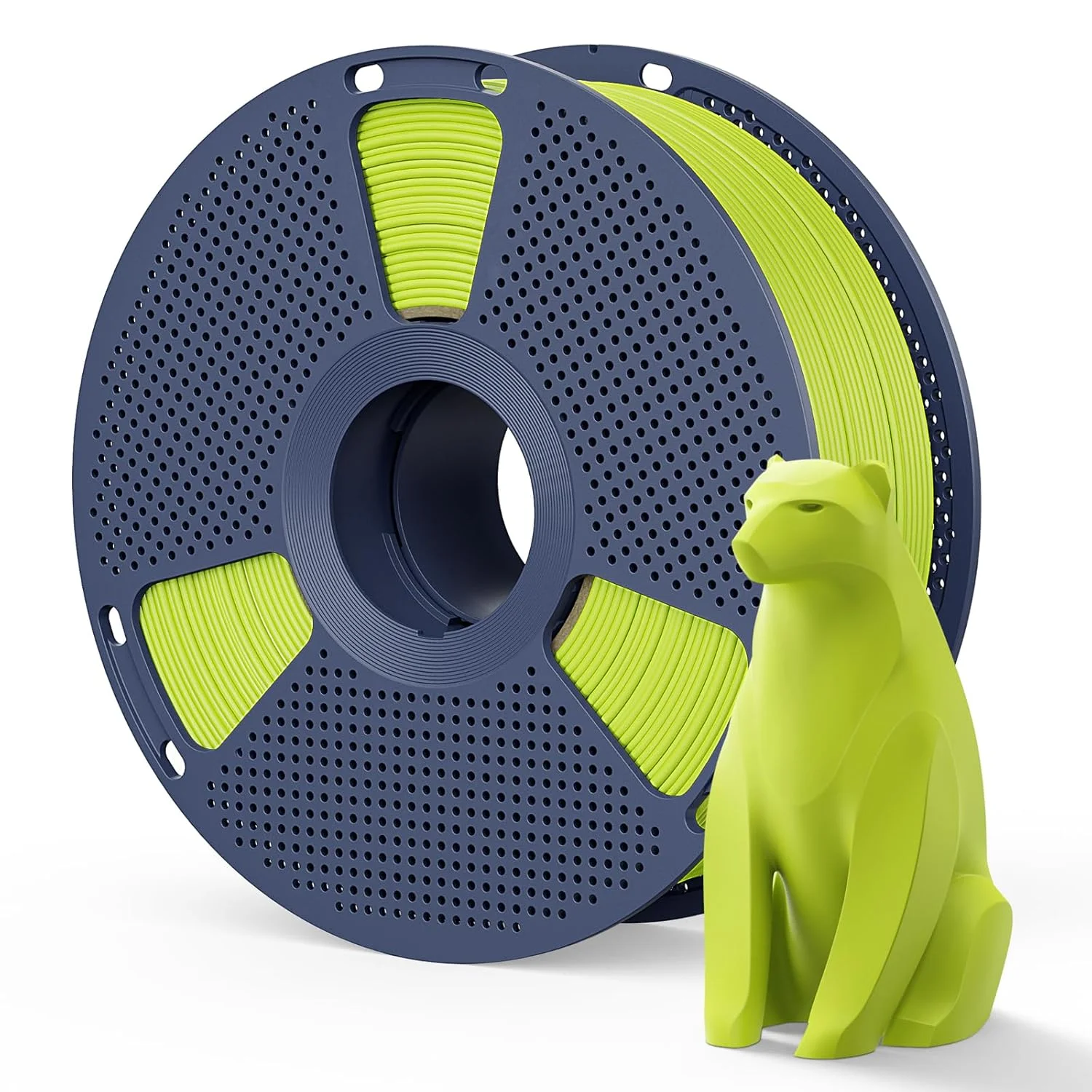 فیلامنت PLA مات سانلو، سایز 1.75 میلی‌متر، رنگ سبز لیمویی، 1 کیلوگرم، فیلامنت پرینتر سه بعدی، بافت سطح مات، سبز روشن