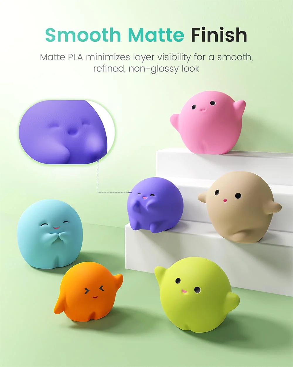 فیلامنت PLA مات سانلو، سایز 1.75 میلی‌متر، رنگ سبز لیمویی، 1 کیلوگرم، فیلامنت پرینتر سه بعدی، بافت سطح مات، سبز روشن