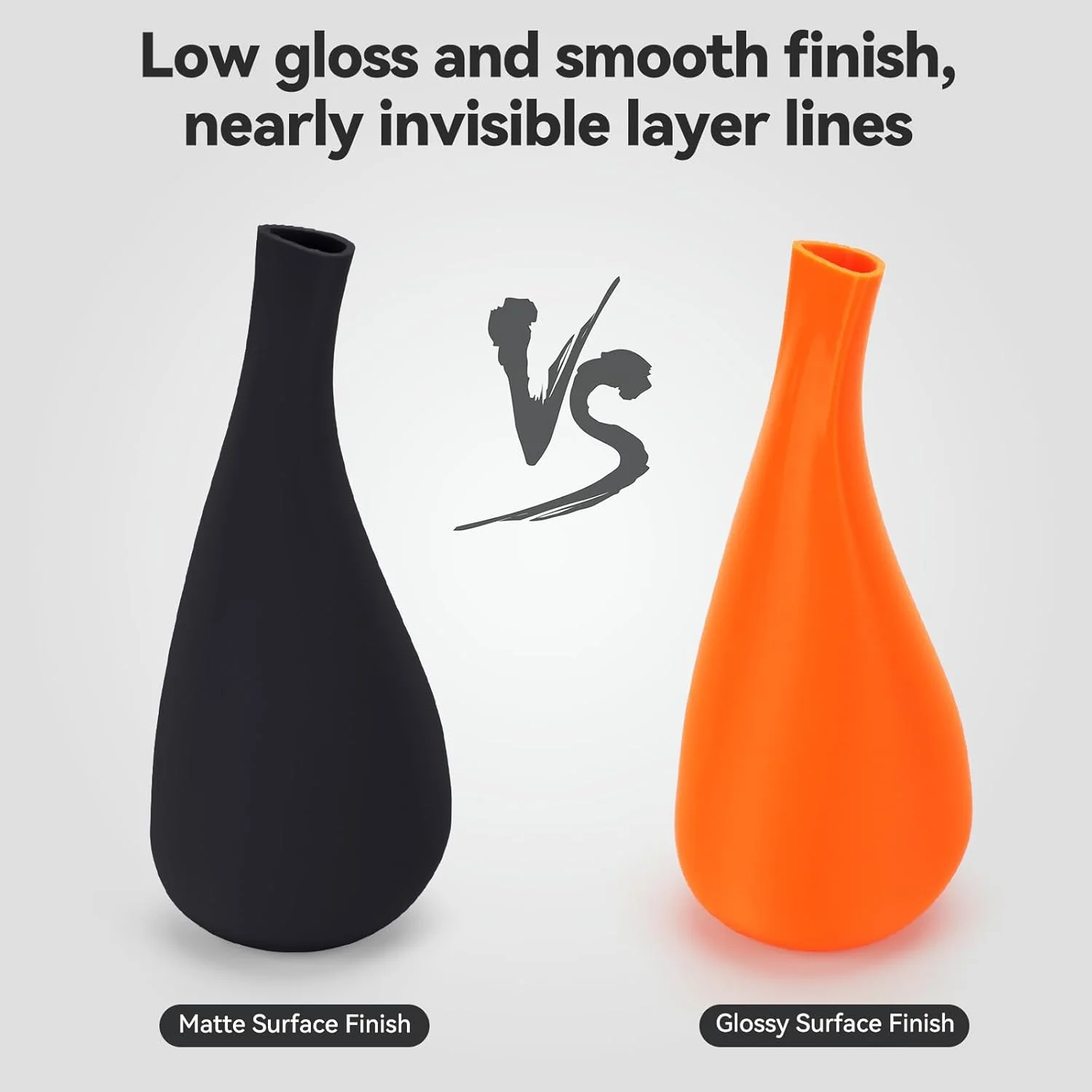 فیلامنت PLA مات 1.75 میلی متر، فیلامنت PLA چاپگر سه بعدی مات ارتقا یافته، بسته 2 عددی 1 کیلوگرمی قرقره مقوایی فیلامنت چاپ سه بعدی برای چاپگرهای سه بعدی (2 بسته مشکی مات)