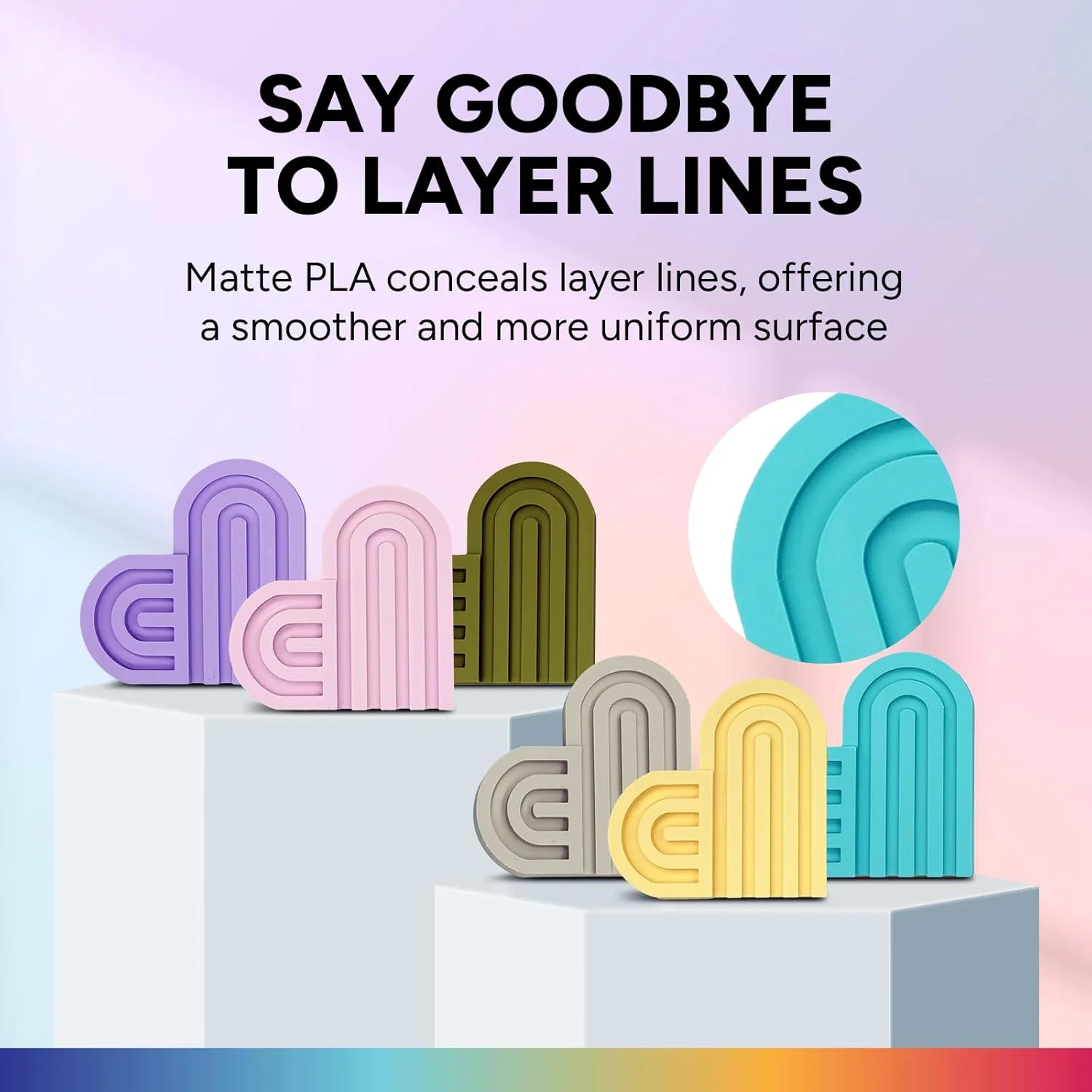 فیلامنت چاپگر سه بعدی PLA مات OVERTURE 1.75 میلی متر، سطح مات و فیلامنت با پیچیدگی کم، قرقره 1 کیلوگرمی (2.2 پوند)، دقت +/- 0.02 میلی متر، مناسب برای اکثر چاپگرهای FDM (قهوه ای روشن مات)