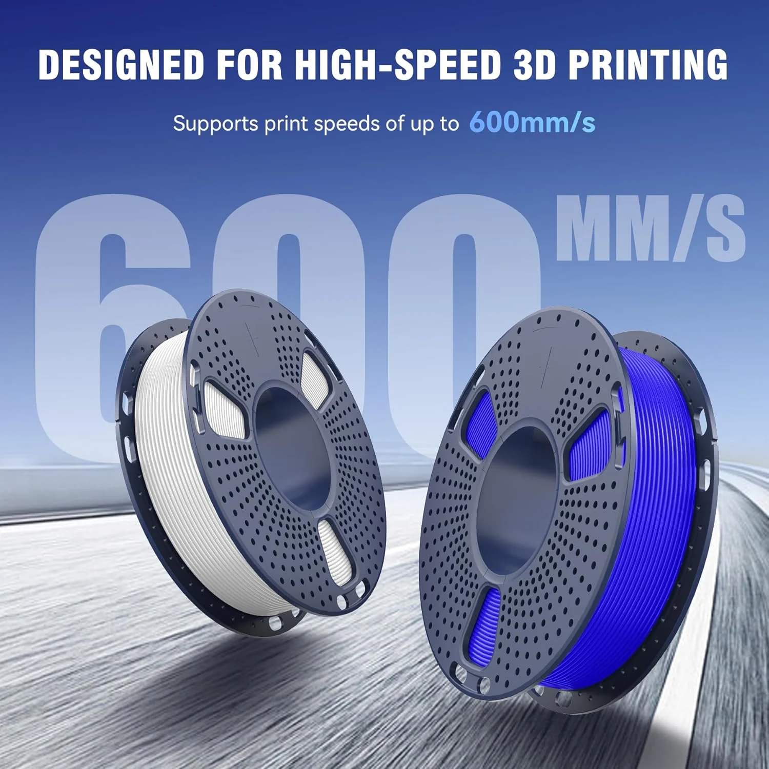 بسته فیلامنت چاپگر سه بعدی PLA سریع JAYO، فیلامنت PLA با سرعت بالا 1.75 میلی متر 50 میلی متر بر ثانیه - محدوده چاپ 600 میلی متر بر ثانیه، بسته 8 تایی قرقره 250 گرمی (مشکی، سفید، آبی، قرمز، صورتی، نارنجی، زرد، سبز زیتونی)