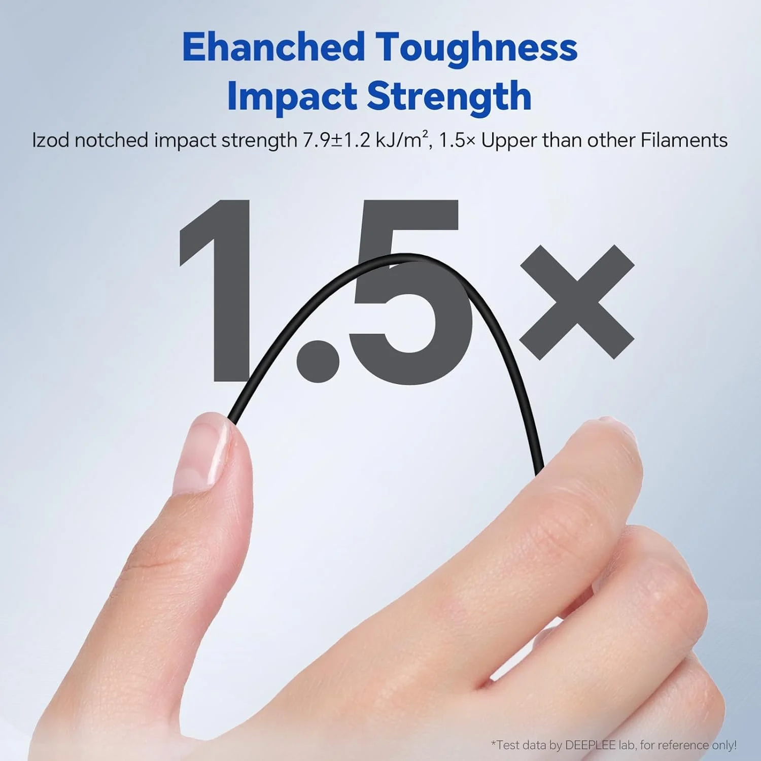 فیلامنت PLA PRO دیپلی 1.75 میلی‌متر، فیلامنت پرینتر سه بعدی با استحکام و چقرمگی بیشتر، دقت ابعادی فیلامنت PLA +/- 0.02 میلی‌متر، پیچیده شده مرتب، مناسب برای اکثر پرینترهای سه بعدی FDM، 1 کیلوگرم مشکی