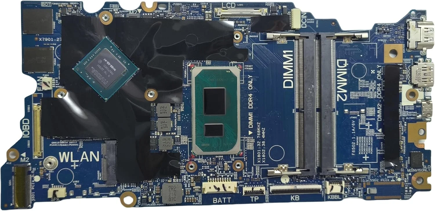 مادربرد جایگزین لپ تاپ 213108-1 Cyborg-N14 TGL New PD برای Dell inspiron 5518، برد اصلی سیستم با پردازنده i7-11390H و کارت گرافیک MX450 2G VRAM، شماره قطعه 0H23XM H23XM