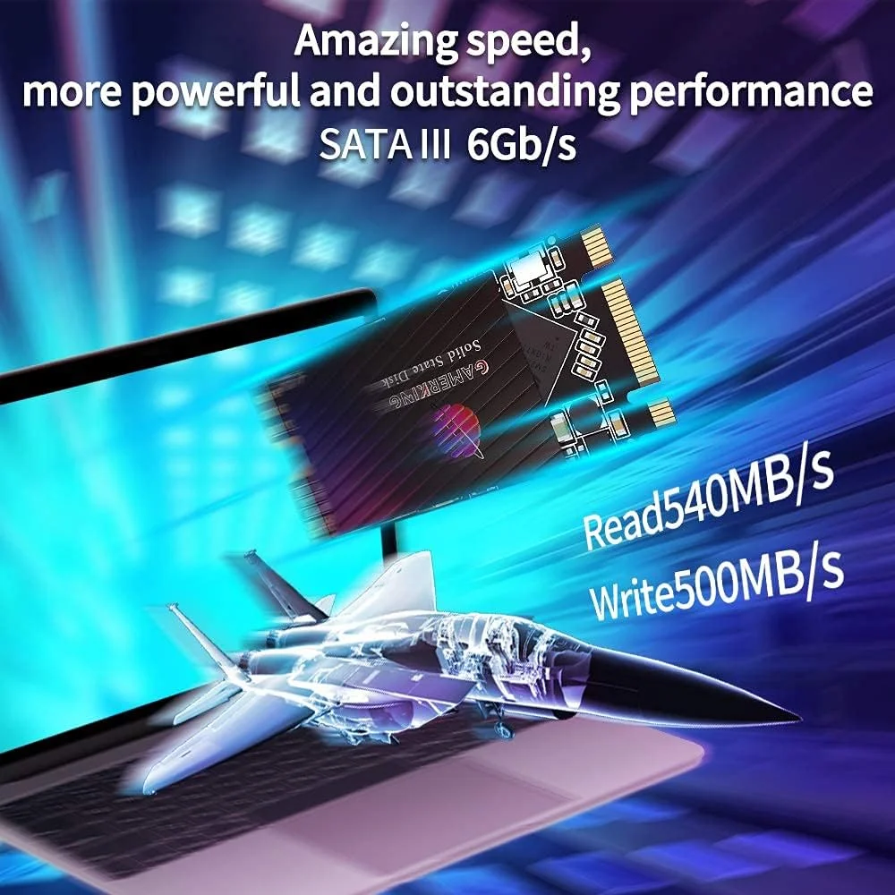 درایو حالت جامد داخلی گیمرکینگ SSD M.2 2242 با ظرفیت 1 ترابایت NGFF، هارد درایو با عملکرد بالا برای لپ تاپ رومیزی SATA III 6Gb/s M2 SSD (1 ترابایت، M.2 2242)