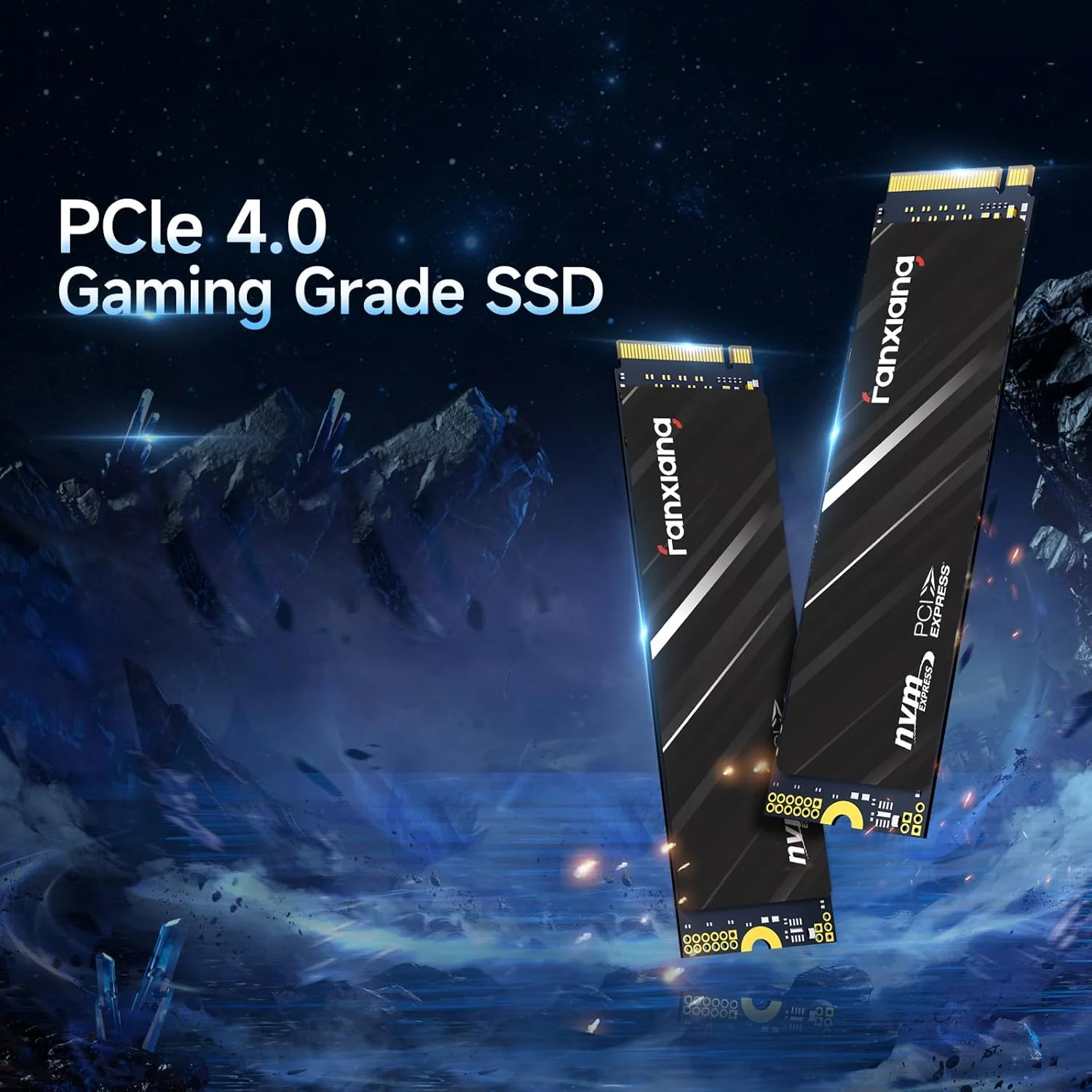 فنشیانگ 1 ترابایت NVMe SSD PCIe Gen4 M.2 SSD برای PS5، تا 4800 مگابایت بر ثانیه، SSD داخلی گیمینگ برای PS5، ارتقاء فضای ذخیره سازی درایو حالت جامد کش SLC 3D NAND برای رایانه شخصی/لپ تاپ S690Q
