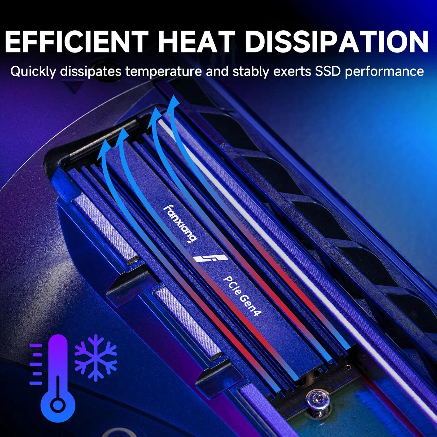 درایو حالت جامد 2 ترابایتی فنکسیانگ با هیت سینک M.2 SSD NVMe PCIe Gen4 مخصوص بازی M.2 2280، سرعت تا 7100 مگابایت بر ثانیه، سازگار با PS5، درایو حالت جامد داخلی برای گیمرها، متخصصان و سازندگان درایو حالت جامد 2 ترابایتی فنکسیانگ با هیت سینک M.2 SSD NVMe PCIe Gen4 مخصوص بازی M.2 2280، سرعت تا 7100 مگابایت بر ثانیه، سازگار با PS5، درایو حالت جامد داخلی برای گیمرها، متخصصان و سازندگان