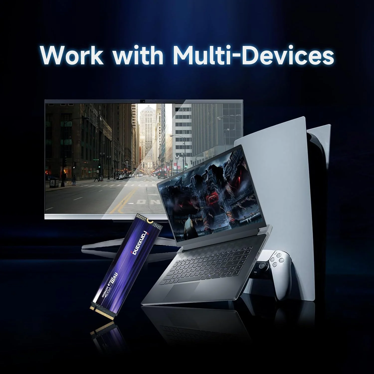 درایو حالت جامد داخلی فنزیانگ S880 2TB M.2 PCIe 4.0 SSD 2280 NVMe، تا 7300 مگابایت بر ثانیه، پاسخ فوق العاده سریع برای محاسبات پیشرفته، بازی و ایستگاه های کاری سنگین، کش SLC پویا