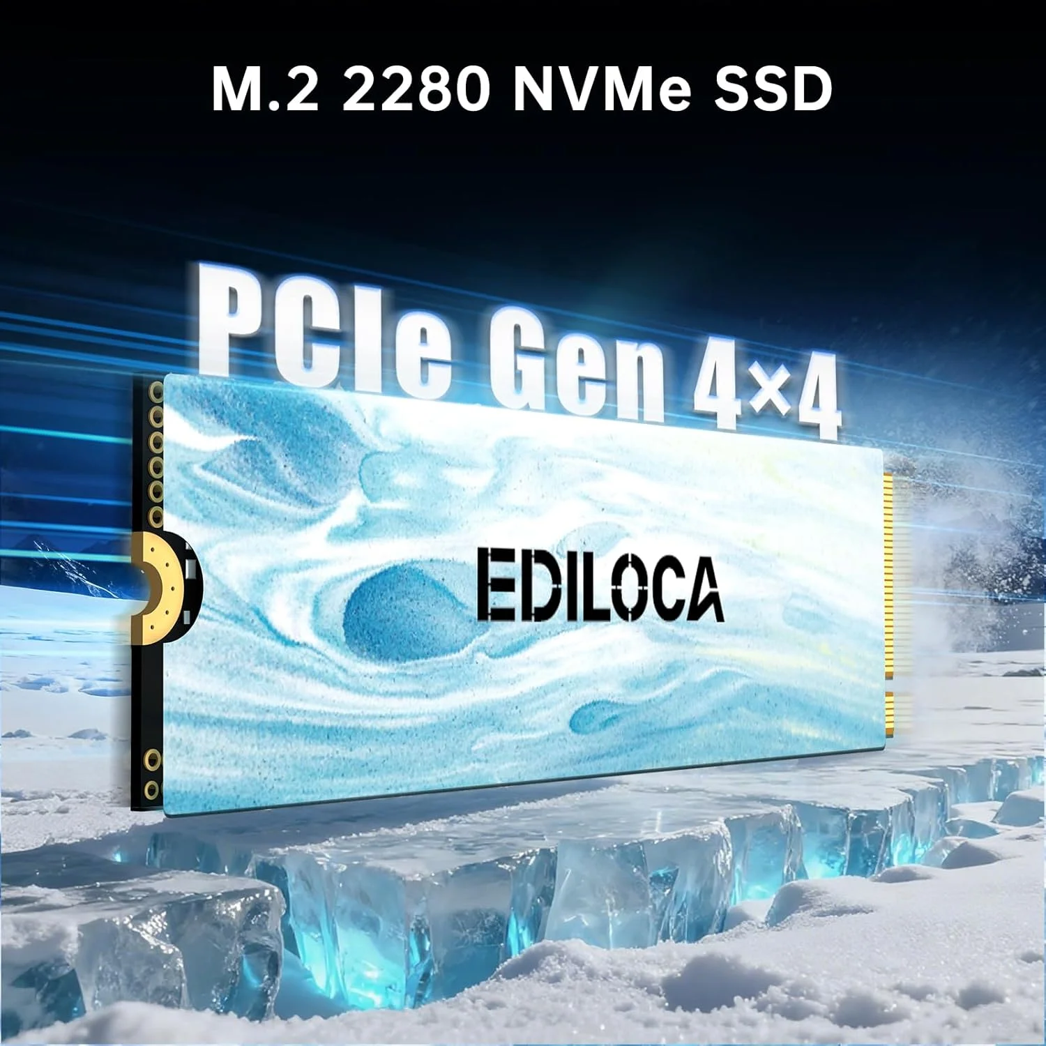 حافظه اس اس دی M.2 مدل EN880E با ظرفیت 1 ترابایت NVMe SSD M2 2280 PCIe Gen 4x4، سرعت خواندن تا 7100 مگابایت بر ثانیه، درایو حالت جامد داخلی برای لپ تاپ و کامپیوتر
