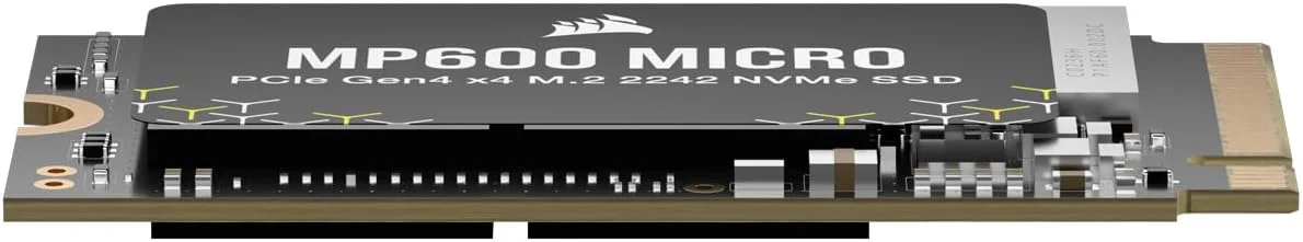درایو حالت جامد Corsair MP600 MICRO با ظرفیت 1 ترابایت، Gen4 PCIe x4 NVMe M.2 2242