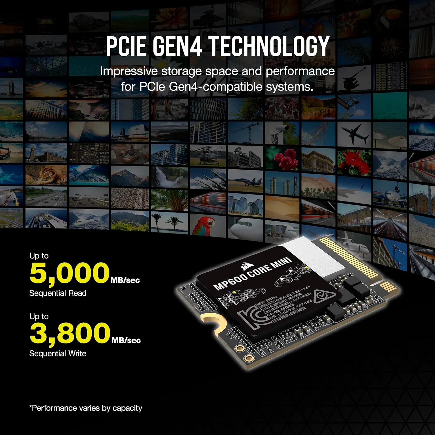 درایو اس اس دی 2 ترابایتی Corsair MP600 CORE MINI Gen4 PCIe x4 NVMe M.2 2230