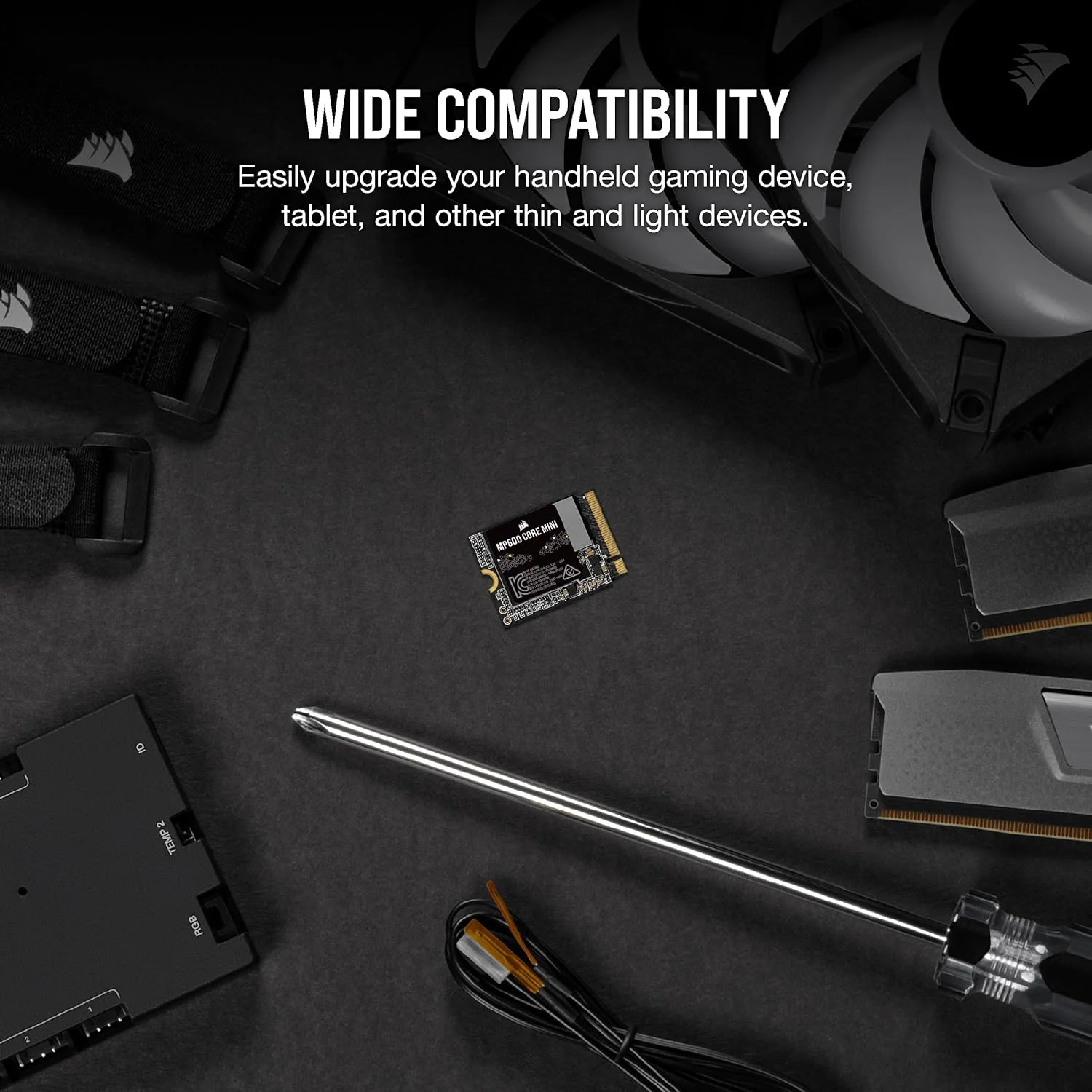 درایو اس اس دی 2 ترابایتی Corsair MP600 CORE MINI Gen4 PCIe x4 NVMe M.2 2230