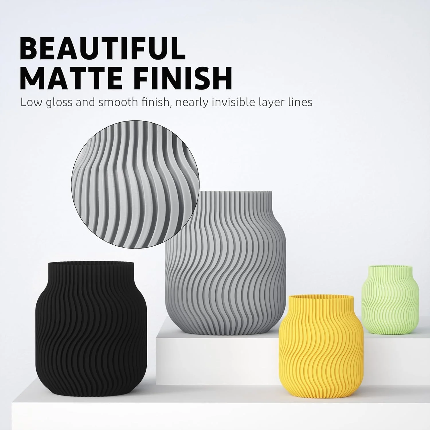 فیلامنت PLA مات ELEGOO آبی تیره 1 کیلوگرم، فیلامنت پرینتر سه بعدی 1.75 میلی متری با دقت ابعادی +/- 0.02 میلی متر، قرقره مقوایی 1 کیلوگرمی (2.2 پوند) مناسب برای اکثر پرینترهای سه بعدی FDM