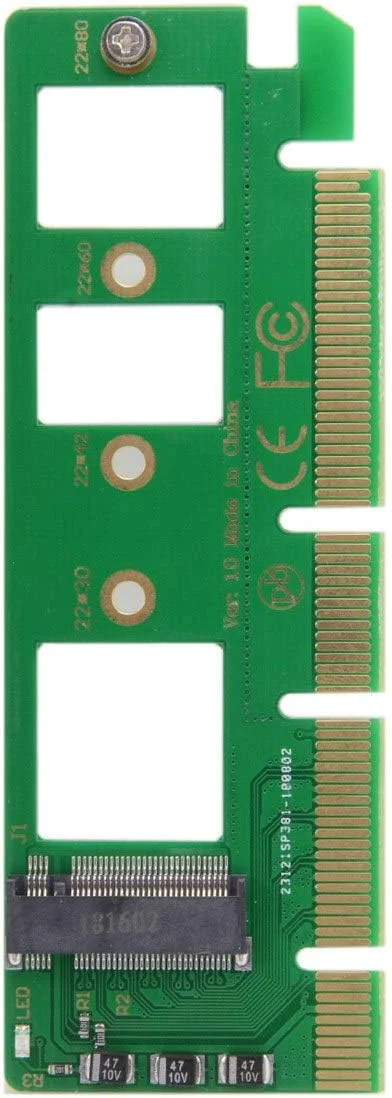 تبدیل کننده NGFF M-key NVME AHCI SSD به PCI-E 3.0 16x x4 برای XP941 SM951 PM951 A110 m6e 960 EVO SSD