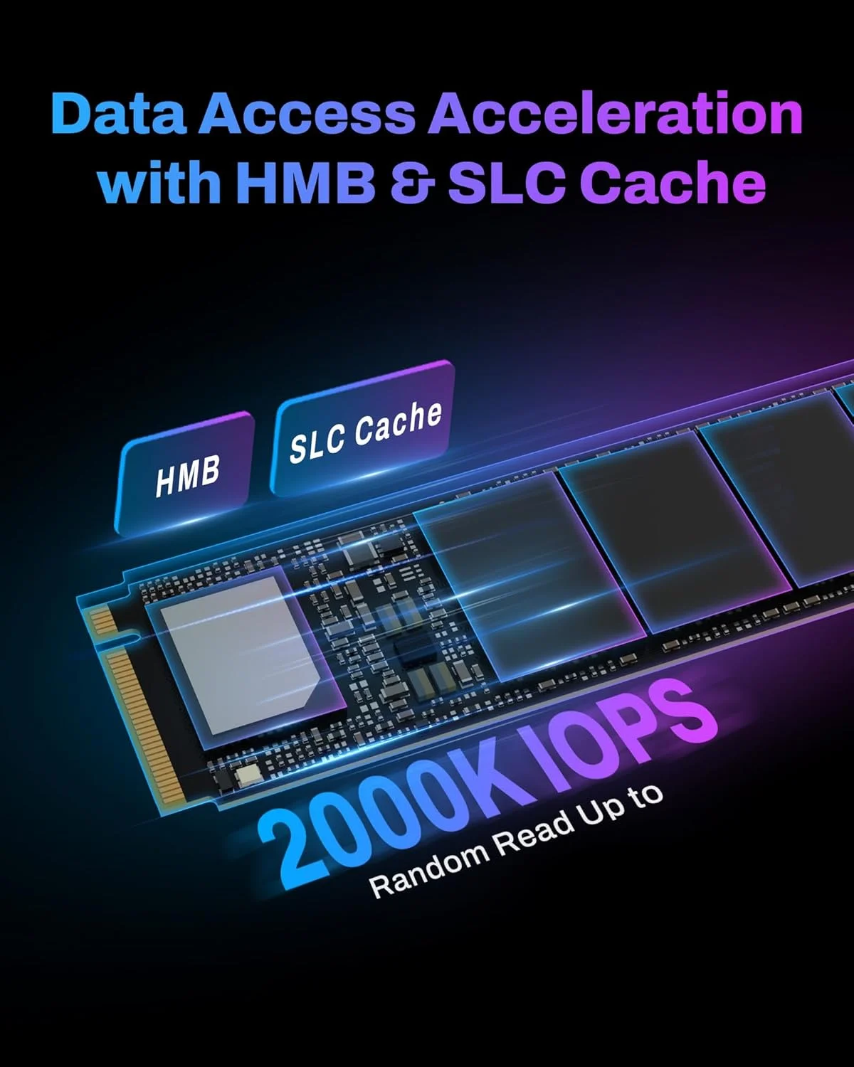 درایو حالت جامد 2 ترابایتی BIWIN Black Opal X570 Gen5 SSD، M.2 2280 PCIe 5.0 NVMe 2.0، سرعت تا 14500 مگابایت بر ثانیه، درایو حالت جامد داخلی Microsoft Directstorage برای رایانه شخصی رومیزی و لپ تاپ هوش مصنوعی