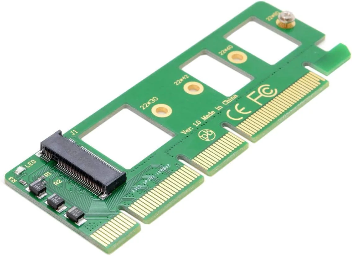 تبدیل کننده NGFF M-key NVME AHCI SSD به PCI-E 3.0 16x x4 برای XP941 SM951 PM951 A110 m6e 960 EVO SSD