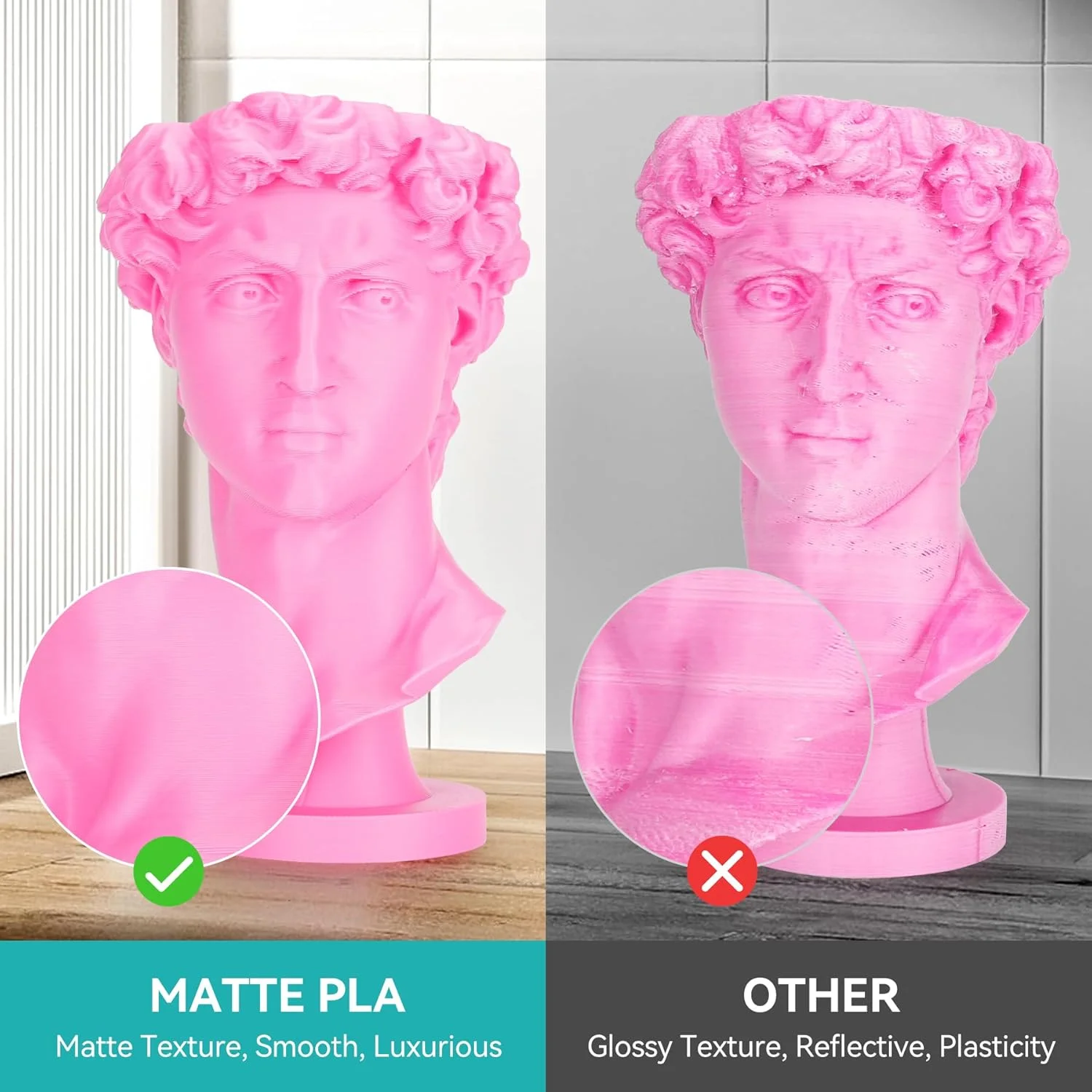 بسته چهارتایی فیلامنت پرینتر سه بعدی SUNLU PLA مات 1.75mm، فیلامنت با پرداخت مات و پیچیده شده منظم، قابل چاپ با 99% پرینترهای سه بعدی FDM، هر بسته 1 کیلوگرم، 4 عدد، مشکی*4