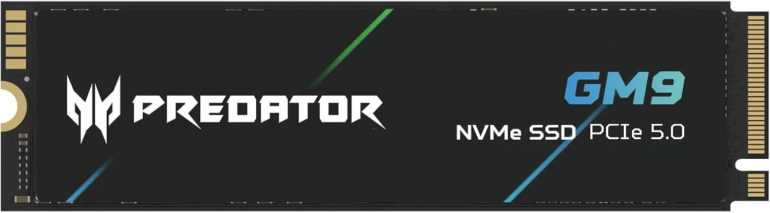 ایسر Predator GM9 2TB M.2 NVMe SSD PCIe 5.0 - سرعت خواندن بالا - هارد درایو داخلی حرفه ای - حافظه گیمینگ سازگار با PC، لپ تاپ و PS5