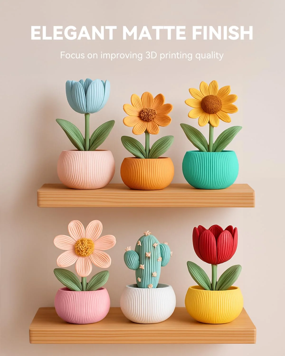 فیلامنت PLA مات پرسرعت SUNLU، بسته چهارتایی فیلامنت پرینتر سه بعدی سریع تا 600 میلی متر بر ثانیه، فیلامنت PLA مات صاف مناسب برای اکثر پرینترهای سه بعدی FDM، 4 بسته قرقره قابل استفاده مجدد 1 کیلوگرمی، مشکی مات * 4