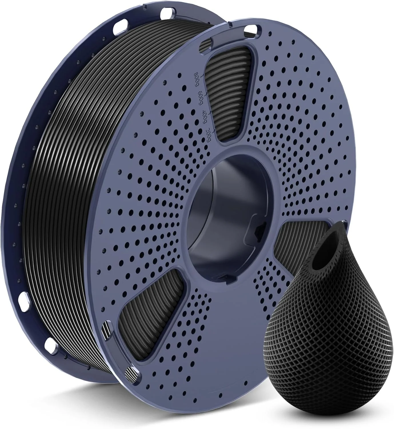 فیلامنت PETG سانلو 1.75 میلی‌متر، فیلامنت پرینتر سه بعدی قوی، چسبندگی لایه استثنایی و چقرمگی بالا، دقت ابعادی +/- 0.02 میلی‌متر، مناسب برای اکثر پرینترهای سه بعدی FDM، 1 کیلوگرم (مشکی).