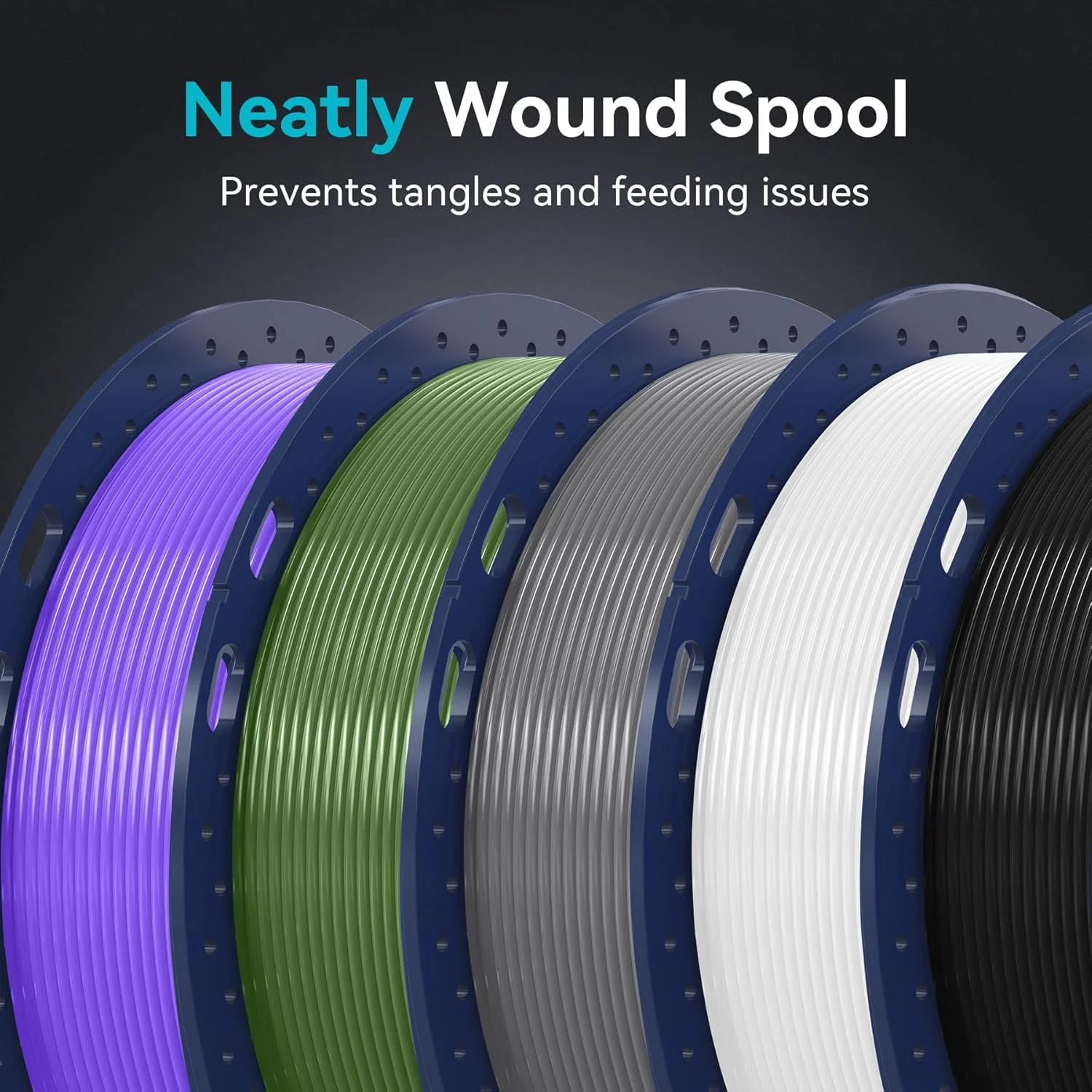 بسته 16 رنگ فیلامنت SUNLU PLA Plus، فیلامنت پرینتر سه بعدی PLA+ 1.75 میلی متر، مینی اسپول، بسته بندی وکیوم جداگانه، بسته 16 عددی.