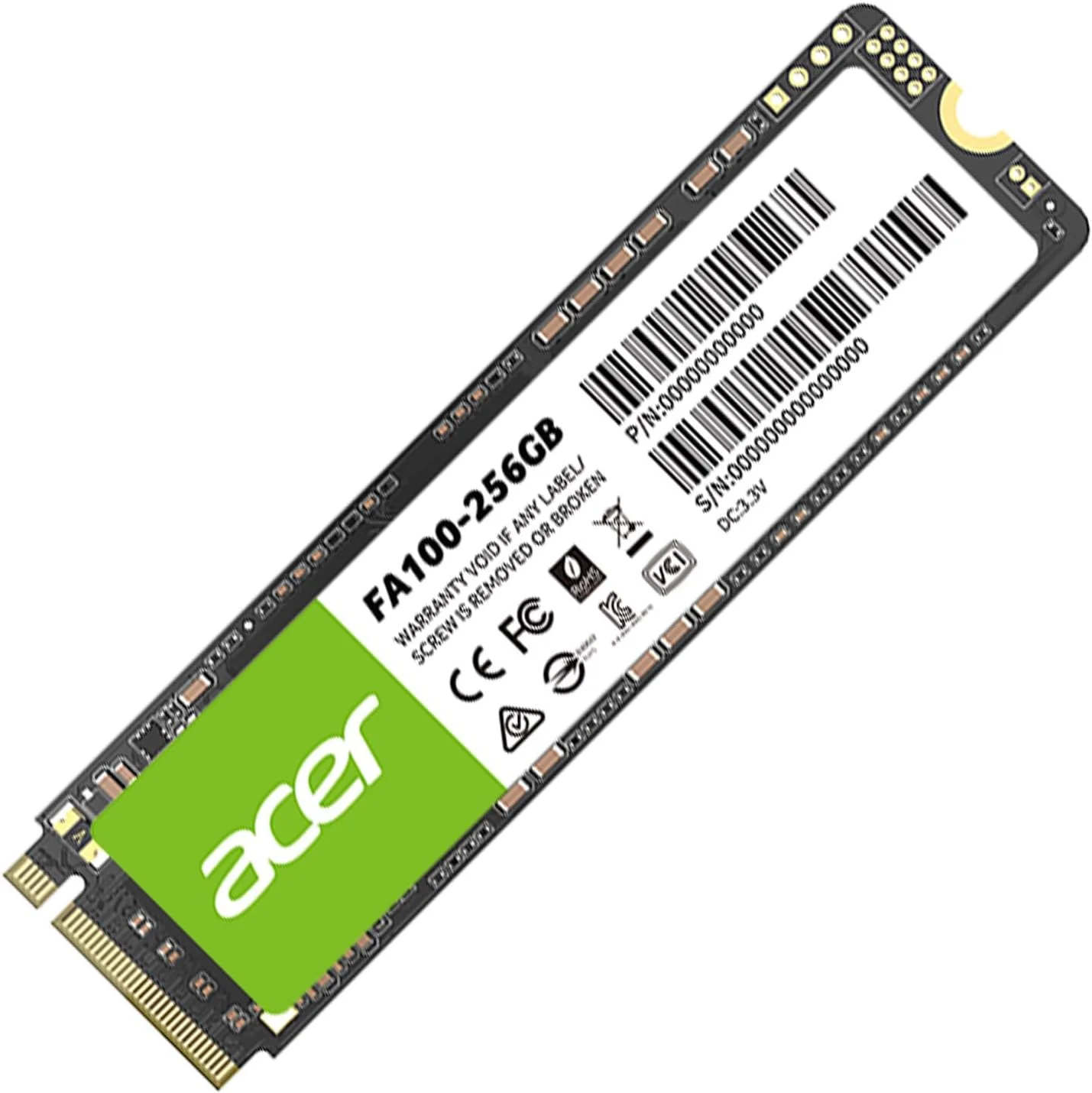 درایو حالت جامد داخلی 256 گیگابایتی Acer FA100 M.2 PCI Express 3.0 3D NAND NVMe