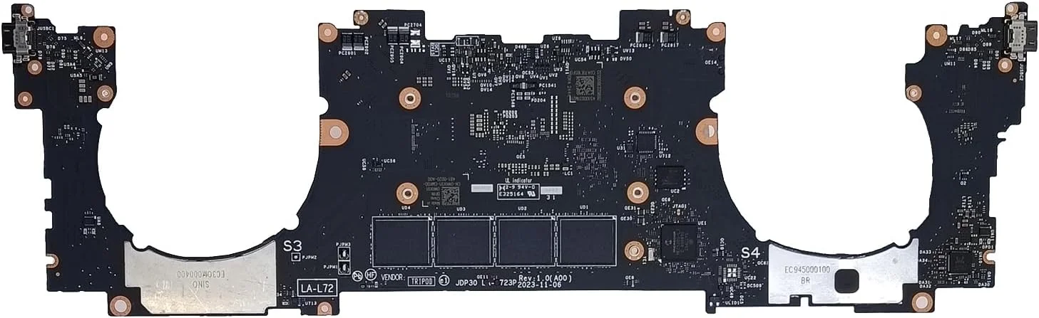 جایگزینی برای مادربرد DELL XPS 13 9340 مدل JDP30 LA-L723P، پردازنده Ultra 7 155H، رم 16 گیگابایت، 0J04RJ J04RJ
