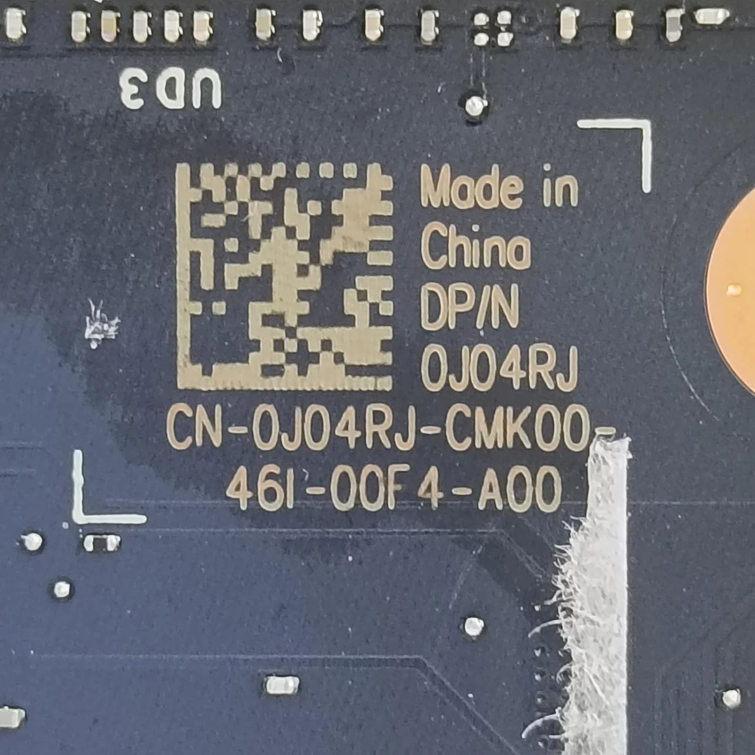 جایگزینی برای مادربرد DELL XPS 13 9340 مدل JDP30 LA-L723P، پردازنده Ultra 7 155H، رم 16 گیگابایت، 0J04RJ J04RJ