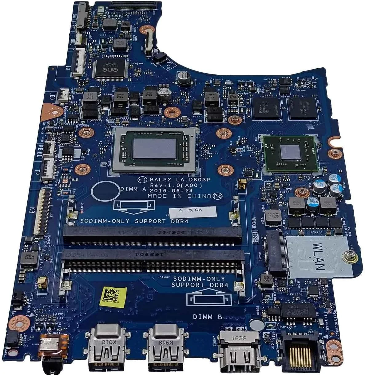 مادربرد جایگزین برای دل اینسپایرون 5765 مدل BAL22 LA-D803P با پردازنده FX-9800P و کارت گرافیک R7 M260 2GB با شماره قطعه 0KPK2C KPK2C