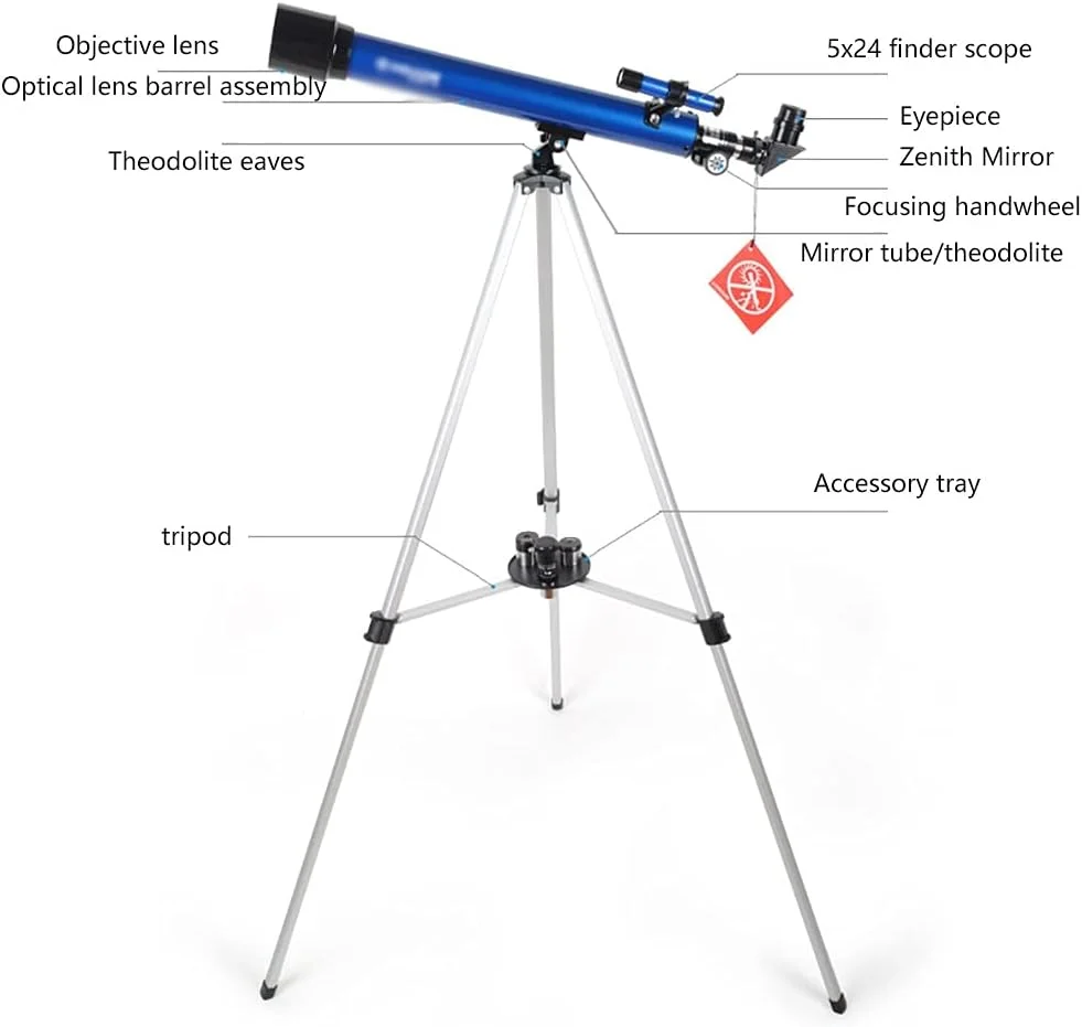 تلسکوپ HD تِمکین برای تماشای پرندگان 600 X 50mm تلسکوپ انکساری با آداپتور تلفن، اپتیک شیشه ای با پوشش کامل
