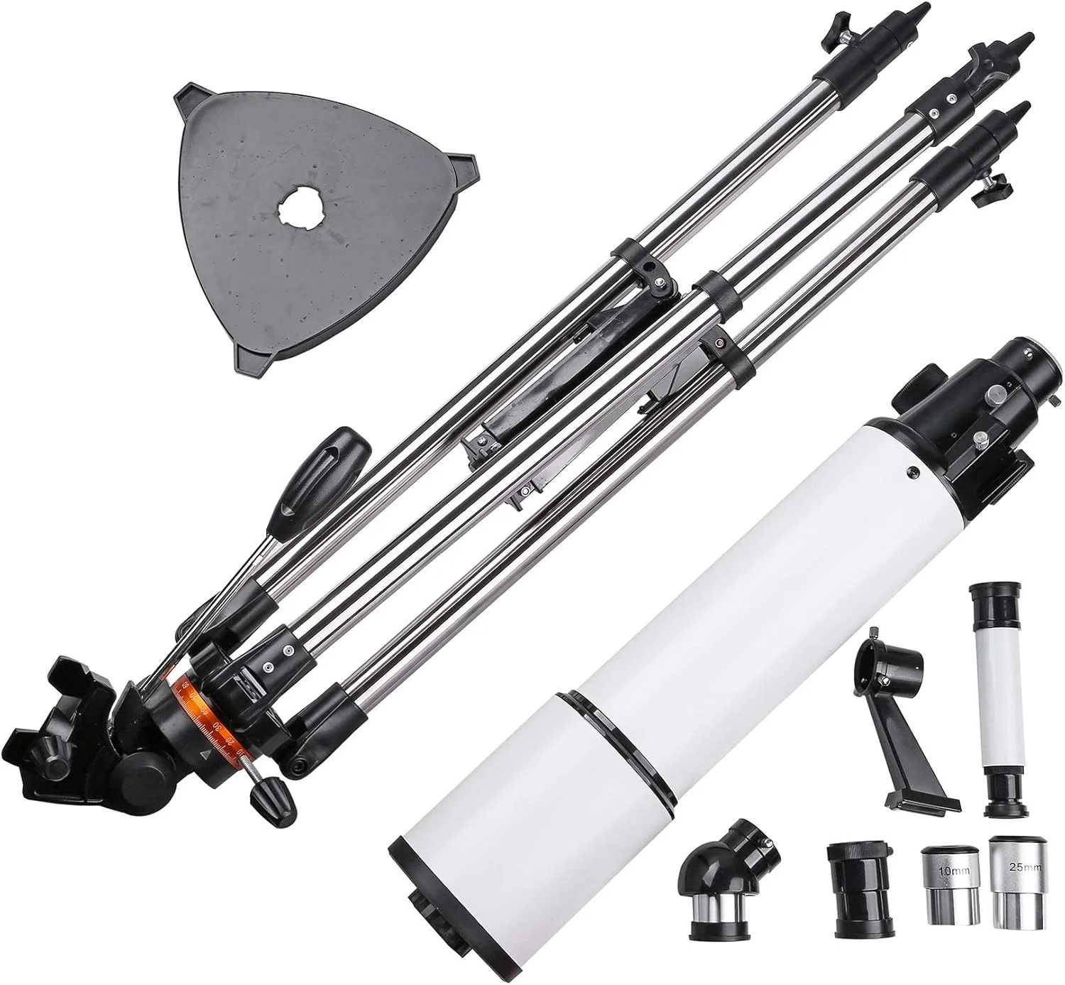 تلسکوپ های نجومی شکستنی برای کودکان مبتدی، تلسکوپ انکساری نجومی با پایه قابل تنظیم ارتفاع، تلسکوپ مسافرتی با کیف حمل