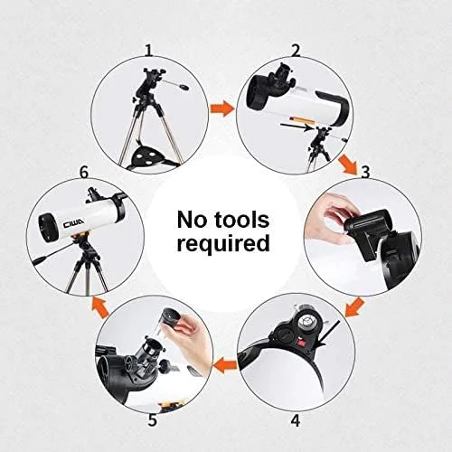 تلسکوپ های نجومی انکساری برای بزرگسالان، تلسکوپ مسافرتی فشرده و قابل حمل، مناسب کودکان و مبتدیان، به همراه 2 چشمی و سه پایه