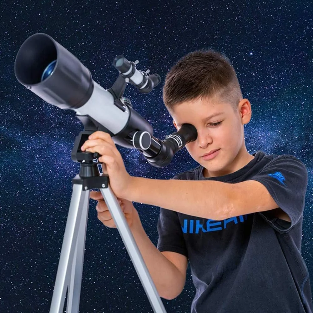 تلسکوپ مسافرتی 350 X 50 میلی‌متری انکساری نجومی، همراه خوب برای دیدن ماه و سیارات، هدیه نجومی عالی برای مبتدیان، بدون نیاز به ابزار