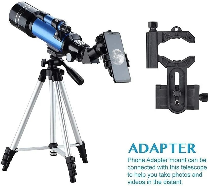 تلسکوپ منوچشمی نجومی F40070M با پایه، شکست نور، دوربین دیده‌بانی، زوم قوی و قدرتمند برای فضای نجومی