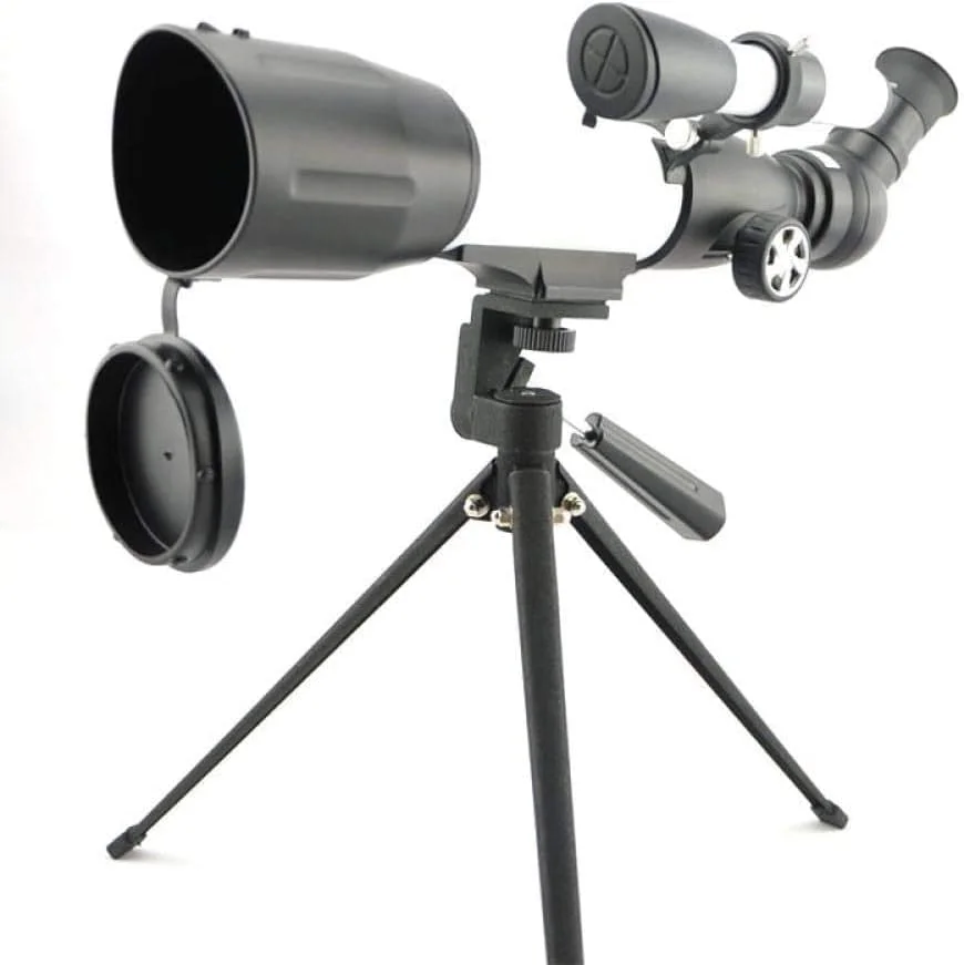 تلسکوپ نجومی انکساری 120X با برد بلند برای رصد آسمان، ماه، مشتری، تک چشمی نجومی با پایه برای کمپینگ و پیاده روی