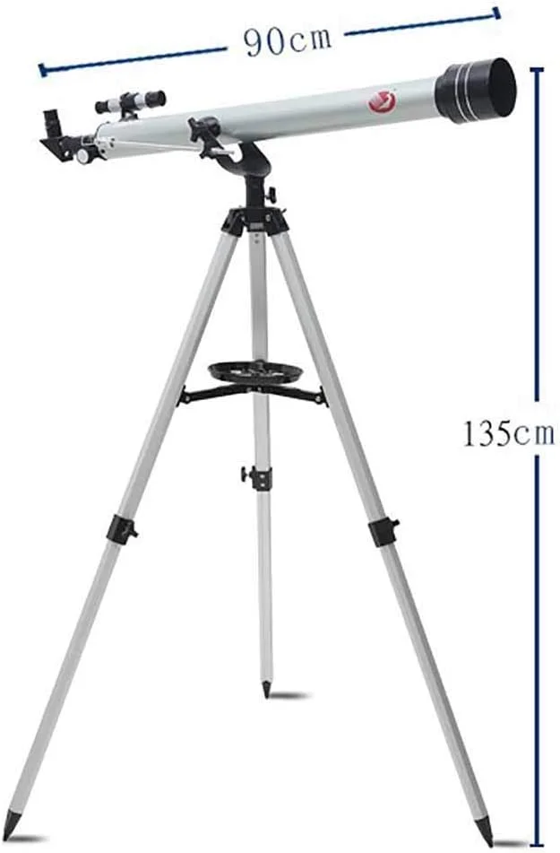 تلسکوپ فضایی شکستنی تمکین با سه پایه قابل تنظیم، اسباب بازی های آموزشی، تلسکوپ های تک چشمی، تلسکوپ فضایی تک چشمی فضای باز برای کودکان مبتدی، سفید (سفید)