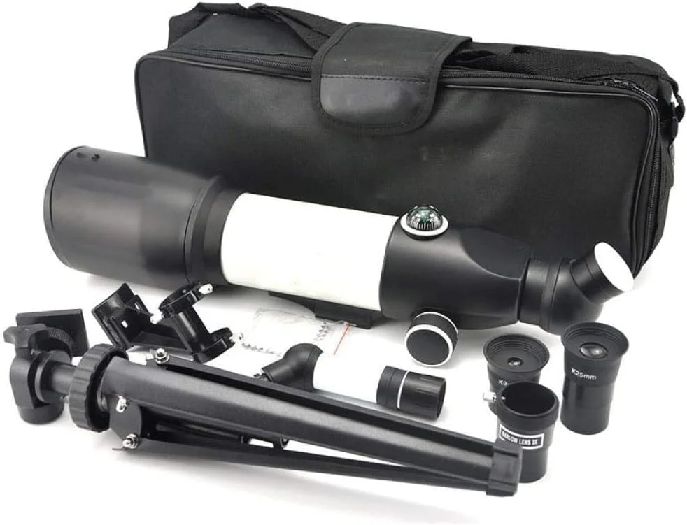 تلسکوپ نجومی انکساری 120X با برد بلند برای رصد آسمان، ماه، مشتری، تک چشمی نجومی با پایه برای کمپینگ و پیاده روی