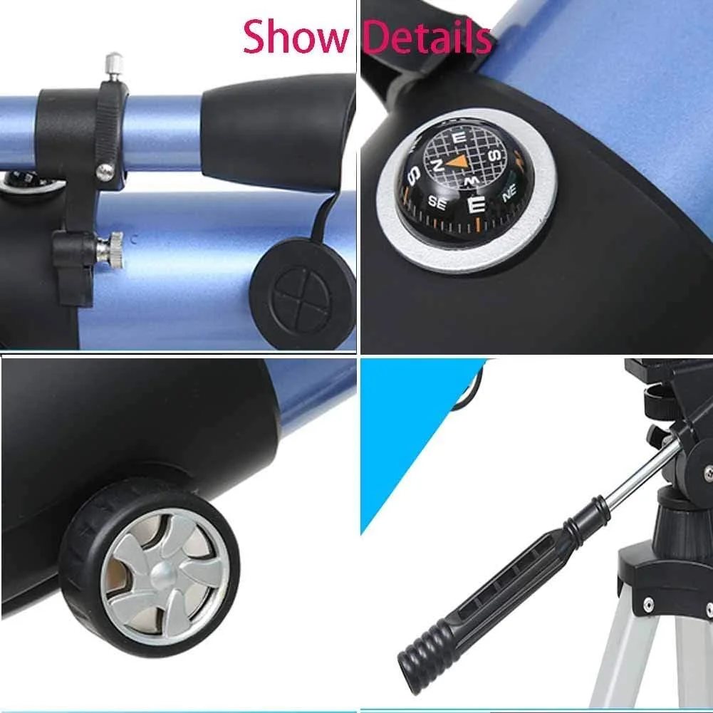 تلسکوپ فضایی شکستنی تمکین با سه پایه قابل تنظیم، تلسکوپ های تک چشمی، اسباب بازی های آموزشی، تلسکوپ فضایی تک چشمی فضای باز برای مبتدیان نجوم