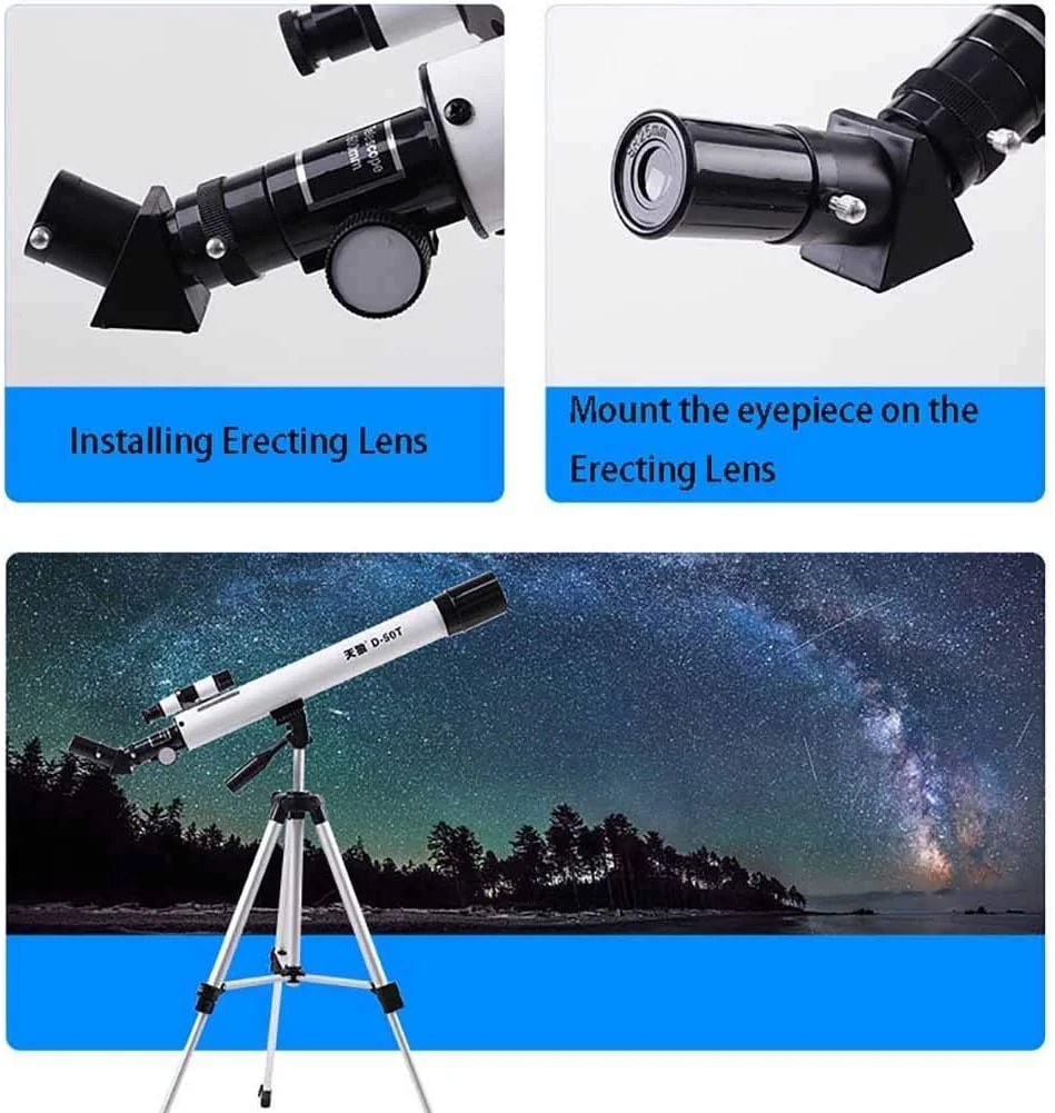 تلسکوپ فضایی شکستنی با سه پایه قابل تنظیم، تلسکوپ فضایی تک چشمی فضای باز، اسباب بازی های آموزشی، تلسکوپ بازتابی برای بزرگسالان حرفه ای یا کودکان