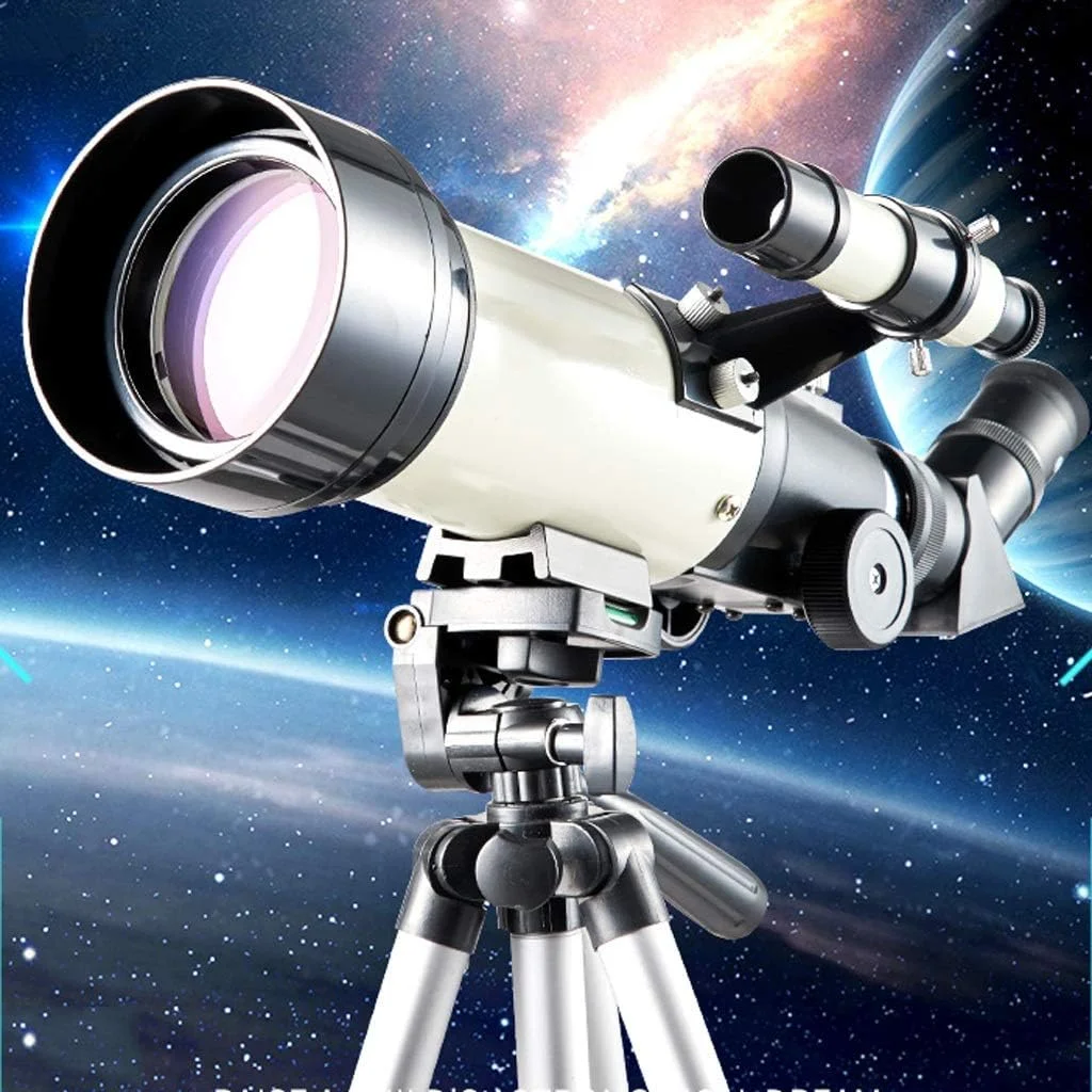 تلسکوپ انکساری برای مبتدیان، تلسکوپ های قابل حمل با چشمی 20mm/10mm، دهانه تلسکوپ مسافرتی 70mm، تلسکوپ با سه پایه و کیف حمل